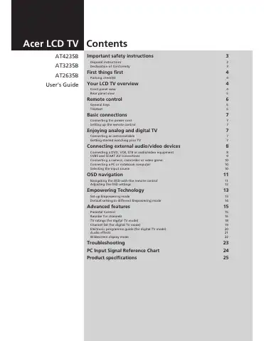 Acer AT2635B User Manual first page preview