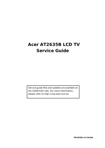 Acer AT2635B Service Manual first page preview