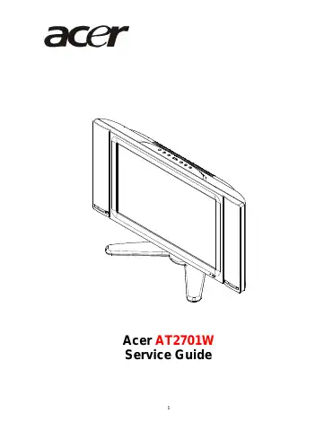 Acer AT2701W Service Manual first page preview