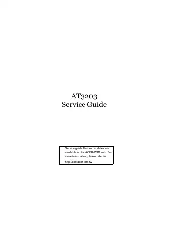 Acer AT3203 Service Manual first page preview