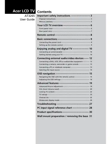 Acer AT3265 User Manual first page preview
