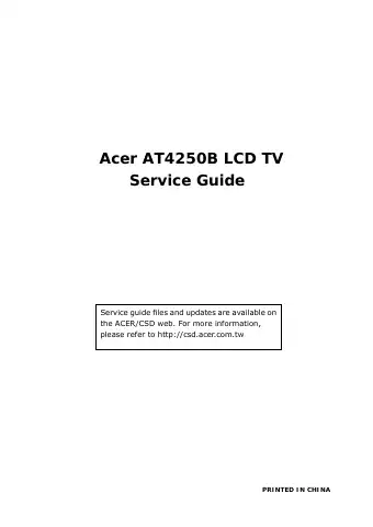 Acer AT4250B Service Manual first page preview