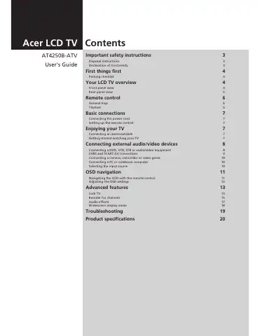 Acer AT4250B-ATV User Manual first page preview