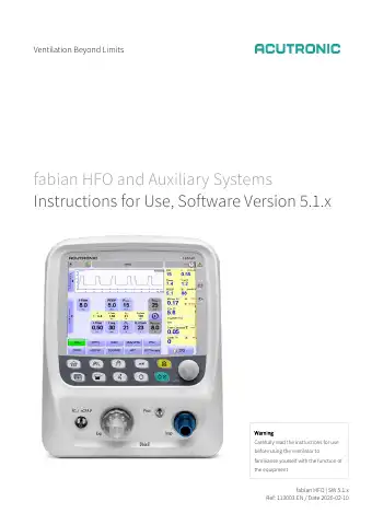 ACUTRONIC fabian HFO Instructions For Use Manual first page preview