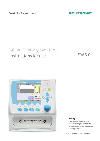 ACUTRONIC fabian Therapy evolution Instructions For Use Manual first page preview
