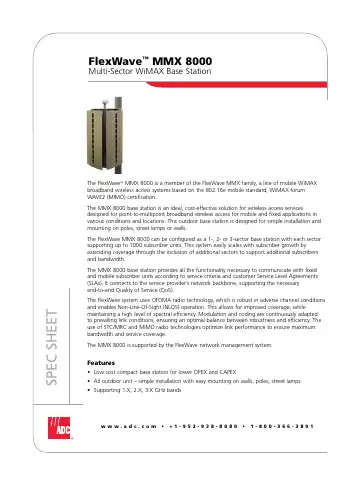ADC FlexWave MMX 8000 Specifications first page preview