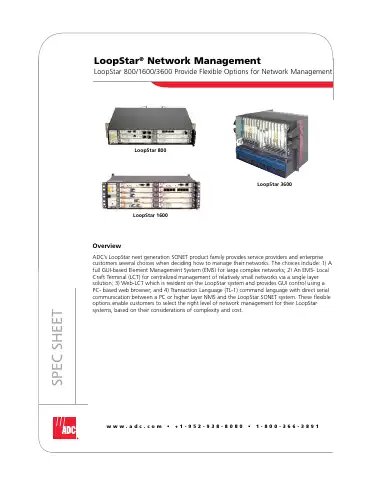 ADC LoopStar 1600 Specifications first page preview