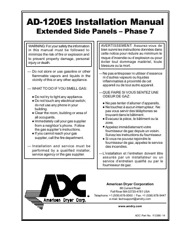 ADC AD-120ES Installation Manual first page preview