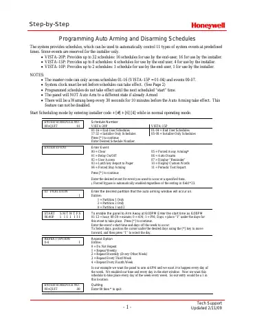 Honeywell VISTA-20P Programming Manual first page preview