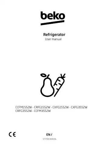 Beko CXFG1552W User Manual first page preview