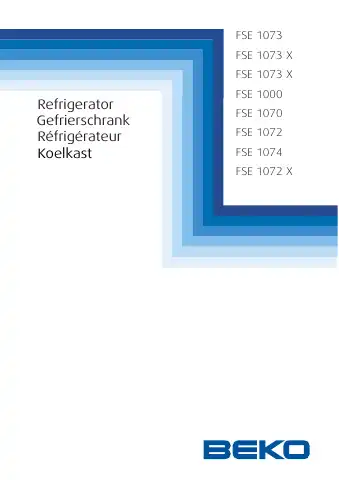 Beko FSE 1070 Manual first page preview