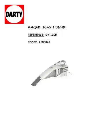 Black & Decker DV 1205 Manual first page preview