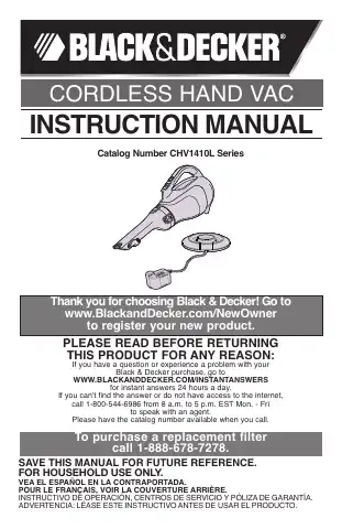 Black & Decker 42966833 Instruction Manual first page preview