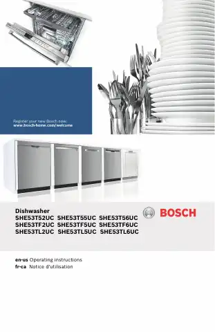 Bosch SHE53T52UC Operating Instructions Manual first page preview