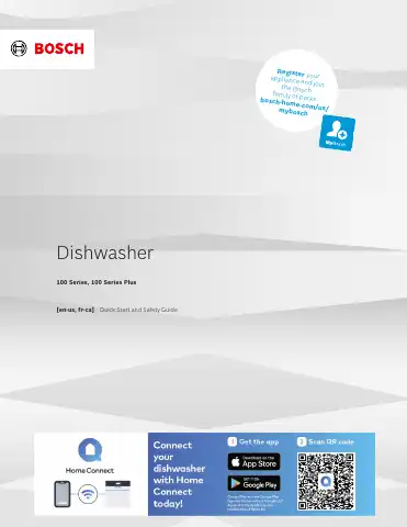 Bosch 100 Plus Series Quick Start And Safety Manual first page preview