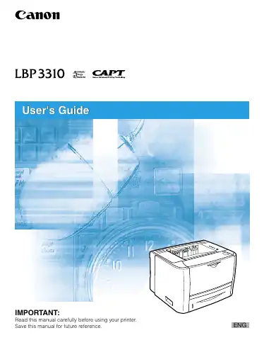 Canon LBP3310 User Manual first page preview