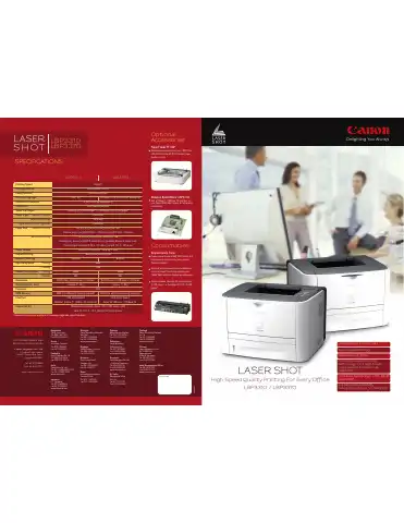 Canon LBP3310 Specfications first page preview