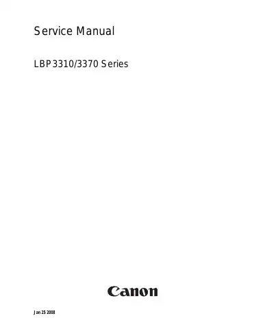 Canon 3370 Series Service Manual first page preview