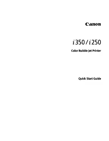Canon i350 Quick Start Manual first page preview