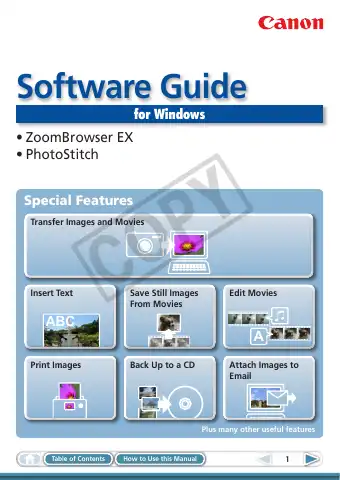 Canon Powershot A3100 IS Software Manual first page preview