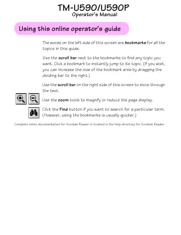 Epson TM-U590 Operator's Manual first page preview