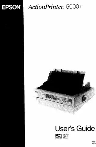 Epson 5000+ User Manual first page preview