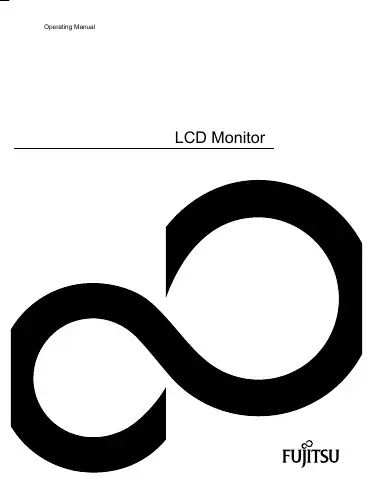 Fujitsu LCD Monitor Operating Manual first page preview