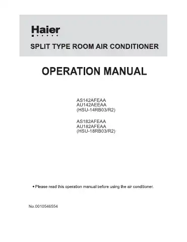 Haier (HSU-14RB03/R2) Operation Manual first page preview