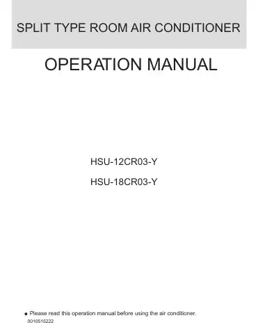 Haier 10515222 Operation Manual first page preview