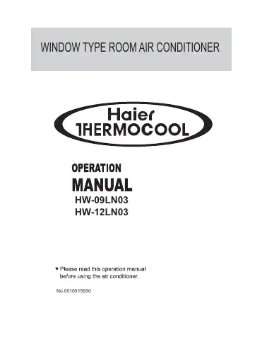 Haier 10515690 Operation Manual first page preview