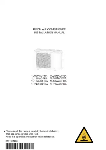 Haier 1U09MADFRA Installation Manual first page preview