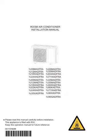 Haier 1U22KAEFRA Installation Manual first page preview
