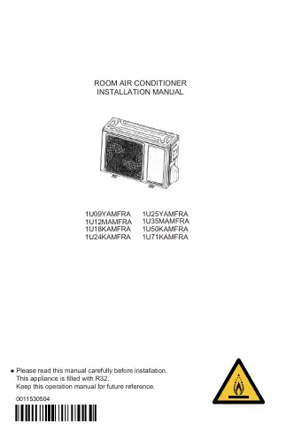 Haier 1U25YAMFRA Installation Manual first page preview
