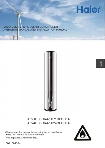 Haier AP71DFCHRA Operation Manual And Installation Manual first page preview