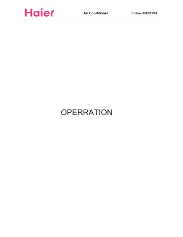 Haier HWR30VC6 - Thru-Wall /Window 29,200 BTU Air Conditioner User Manual first page preview