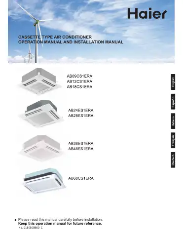 Haier ab09cs1era Operation Manual And Installation Manual first page preview