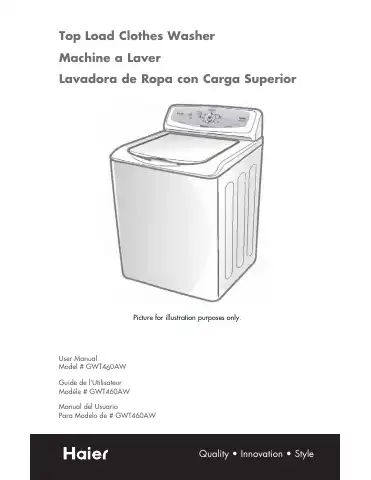 Haier GWT460AW User Manual first page preview