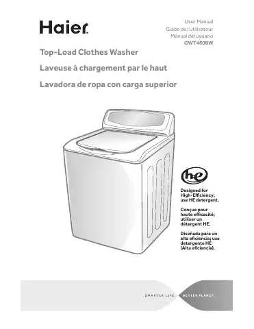Haier GWT460BW User Manual first page preview