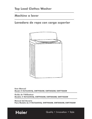 Haier GWT700AW User Manual first page preview