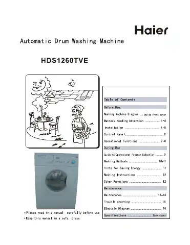 Haier HDS1260TVE User Manual first page preview