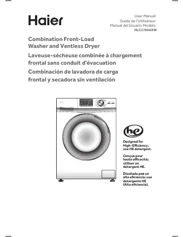 Haier HLC1700AXW User Manual first page preview