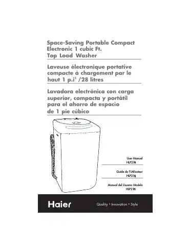 Haier HLP21 User Manual first page preview