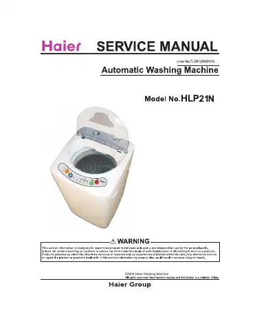 Haier HLP21N Service Manual first page preview