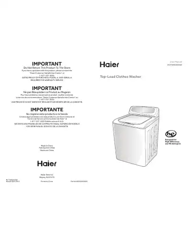 Haier HLTW600AXW User Manual first page preview