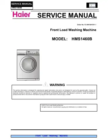 Haier HMS1460B Service Manual first page preview