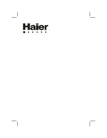 Haier HN800TX Instructions For Installation And Operation Manual first page preview