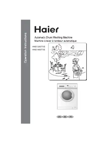 Haier HNS1460TVE Operating Instructions Manual first page preview