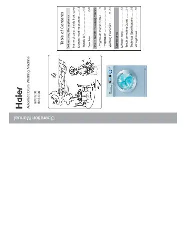 Haier HVS1200 Operation Manual first page preview