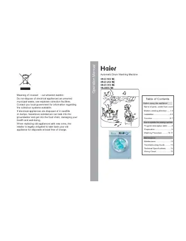 Haier HW-B1060 Operation Manual first page preview