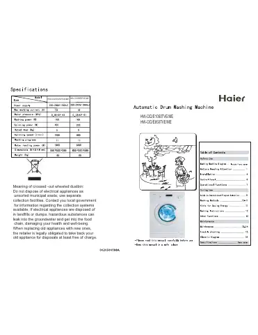 Haier HW-C1050TVE User Manual first page preview